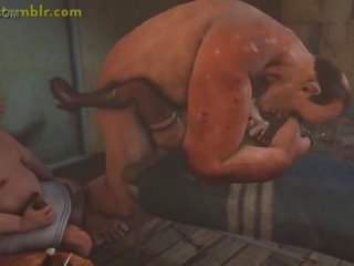 Lulu fucked hard in 3D monster sex movie animation