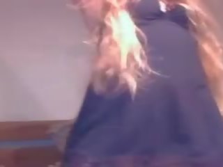 Sexy Long Haired Blonde Blowjob Fucking and Cum in Mouth